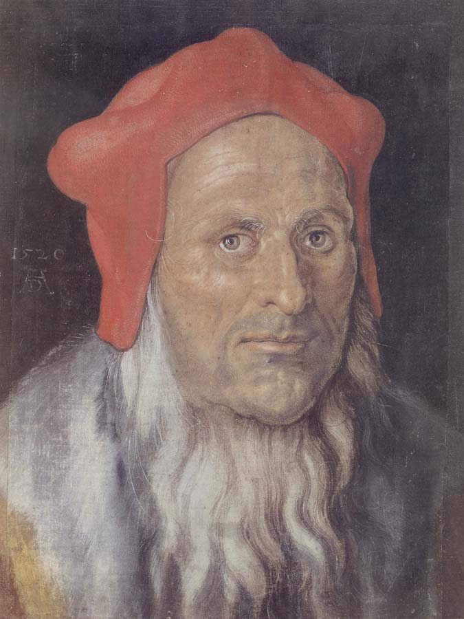 Albrecht Durer Bearded Man in a Red cap